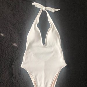 High-Cut Halter One-Piece